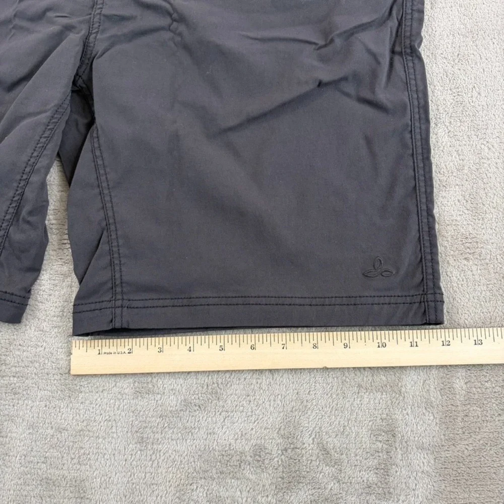 prAna Brion Quick Dry Stretch Performance Shorts in Charcoal Men 40 Hiking